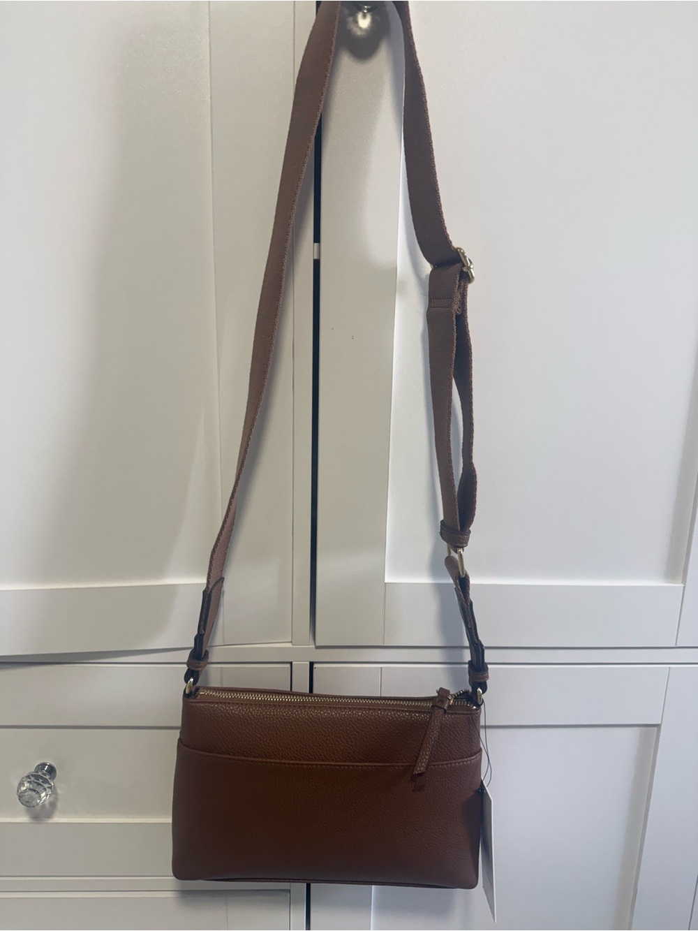 Calvin Klein Crossbody Bag Brown NWT Adjustable Strap Shoulder Purse - Picture 7 of 8